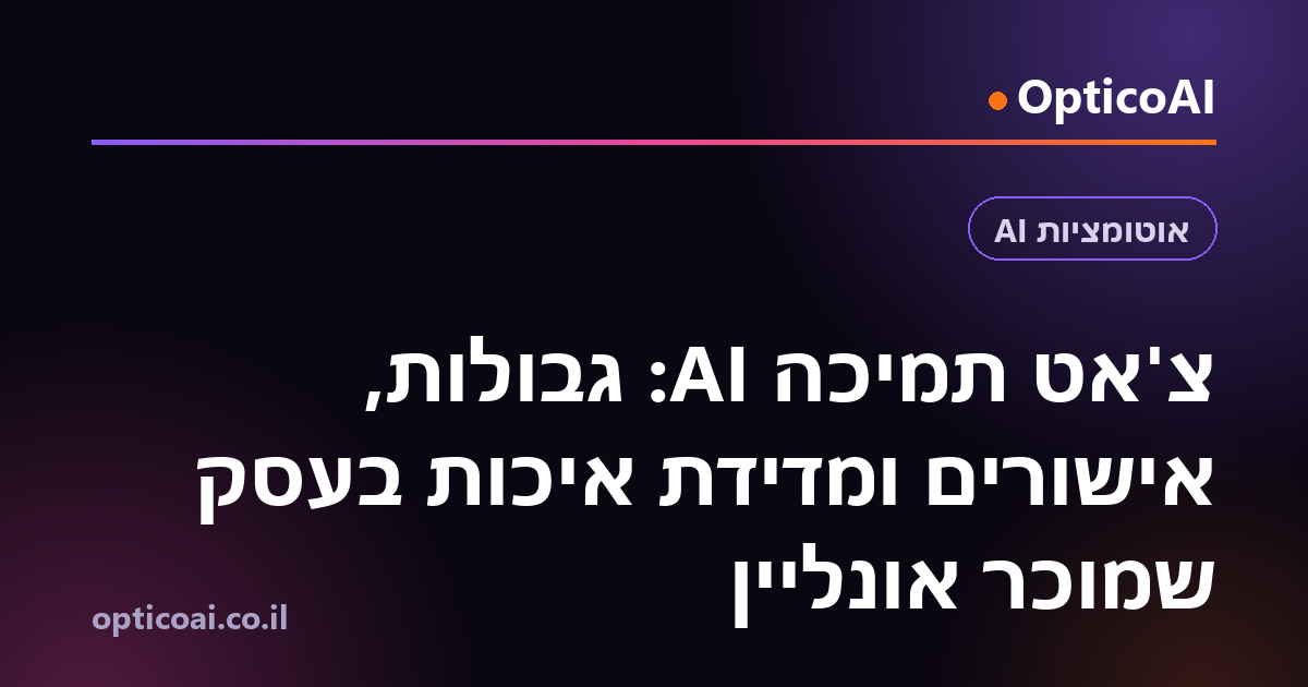 צ'אט תמיכה AI: גבולות, אישורים ומדידת איכות בעסק שמוכר אונליין